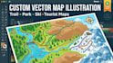 design resort maps, campground maps, and adventure trail maps