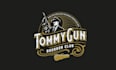 design classic tommy gun bourbon club logo