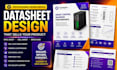 design a professional product datasheet, spec sheet or sell sheet