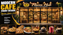 design modern window graphics, storefront, decal