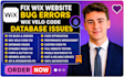 fix wix website bugs errors wix velo code database issues