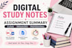 help you with digital academic notes,pdf to word typing,google docs formatting