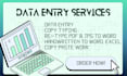 do data entry, copy typing and copy paste work for you