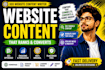 write SEO website content, landing pages and copywriting