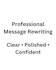 rewrite your message to sound clear and professional
