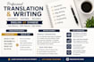 provide expert writing and translation services