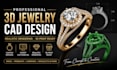 do custom 3d jewelry cad design rendering 360 turntable animation