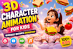 create 3d kids nursery rhymes animation videos