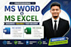 do professional ms excel and ms word data entry fast
