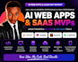 build no code ai saas mvp web app with replit ai, lovable ai, base44