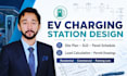 design ev charging station site plan, sld, panel schedule and load calculation