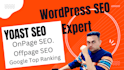 design wordpress website and do on page yoast seo