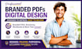 create branded pdfs digital brochures assignments  freebies workbook design