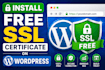 install free SSL certificate on wordpress website