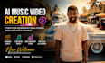 create ai song, ai generated music video with lyrics 3d  animation