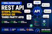 integrate rest API, stripe, paypal, openai or third party apis