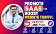 promote saas to boost website traffic reddit link post