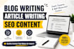 write blog posts and articles in simple english