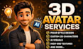 create custom 3d pixar style avatars and characters using ai