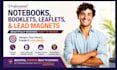 design professional notebooks booklets leaflets and lead magnets