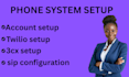 setup 3cx voip twilio telynx sip trunk asterisk freepbx auto dailer ring central