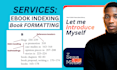 do professional book indexing, KDP book formatting, and book interior layout