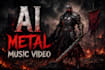create dark cinematic ai metal music video with epic visuals
