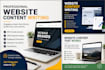 write all your custom website content