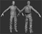 do digital human sculpt, high poly model, backpack model, human figure anatomy