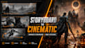 create cinematic game storyboard sequence and cutscenes