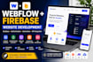 build webflow website with firebase database auth, outseta, membership site, CRM