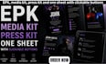 design epk, media kit, press kit and one sheet with clickable buttons