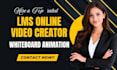 produce elearning video, instructional lecture, animated explainer, video course