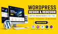 design or redesign wordpress website, landing page expert