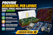 provide schematic, pcb layout, esp32, stm32, multilayer pcb design, and ardiuno