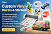 design custom vinyl decals, stickers and cut ready designs