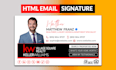 clickable HTML email signature for gmail, outlook, apple mail, iphone, qr code