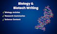 write biology and biotechnology articles