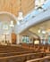 design church interior in 3d rendering, modelling visualization and animation