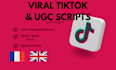 write engaging tiktok and ugc ad scripts