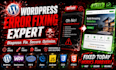 fix wordpress errors 500 404 and plugin issues in 1 hour