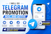 do telegram promotion, real and active telegram subscribers