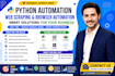 build python ai automation, web scraping bot, web automation and data extraction