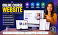 build advance online course website, lms or elearning website, course website