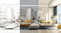 digital sketch architecture and interior design, concept art