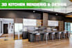 design custom kitchen cabinets and 3d realistic views