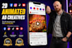 create animated food ads for social media