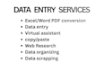 provide efficient data entry and admin support as a virtual assistant
