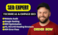 do on page and technical SEO, website audit, google search console indexing