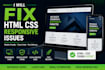 fix HTML CSS responsive issues